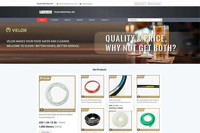 THE NEW HOMEPAGE OF VELONHOSE ON MADE-IN-CHINA.COM HAS ARRIVED!